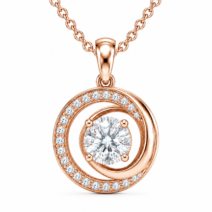 Venoré Privé - Round Cut Lab Grown Diamond Pendant with Chain ✧ 1–4 Carat