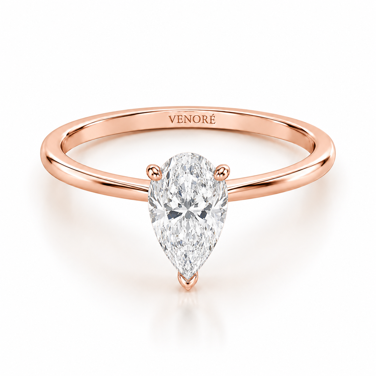 Pear Cut Hidden Halo Lab Grown Diamond Ring ✧ 1-4 Carat