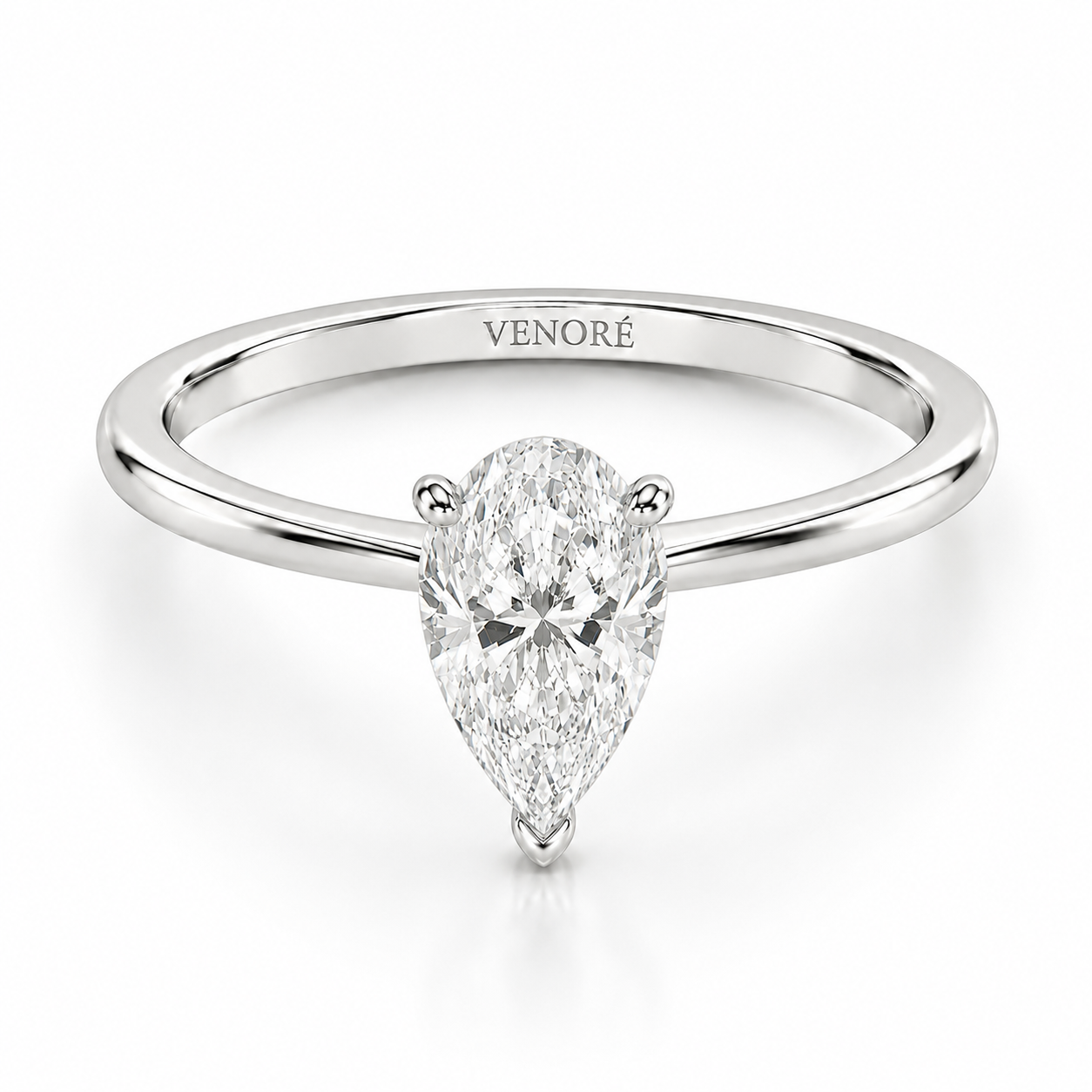 Pear Cut Vield Halo Lab Grown Diamond Ring ✧ 1-4 Carat