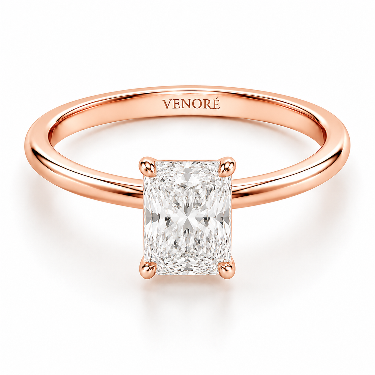 Radiant Cut Hidden Halo Lab Grown Diamond Ring ✧ 1-4 Carat