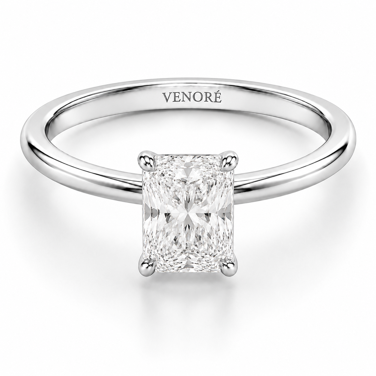Radiant Cut Vield Halo Lab Grown Diamond Ring ✧ 1-4 Carat