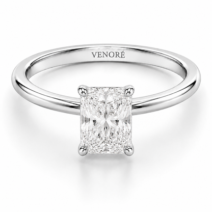 Radiant Cut Vield Halo Lab Grown Diamond Ring ✧ 1-4 Carat