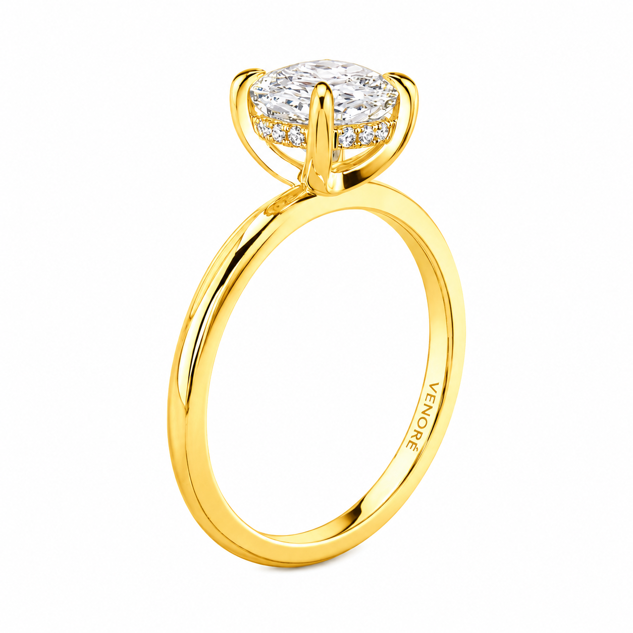 Princess Cut Hidden Halo Lab Grown Diamond Ring ✧ 1-4 Carat