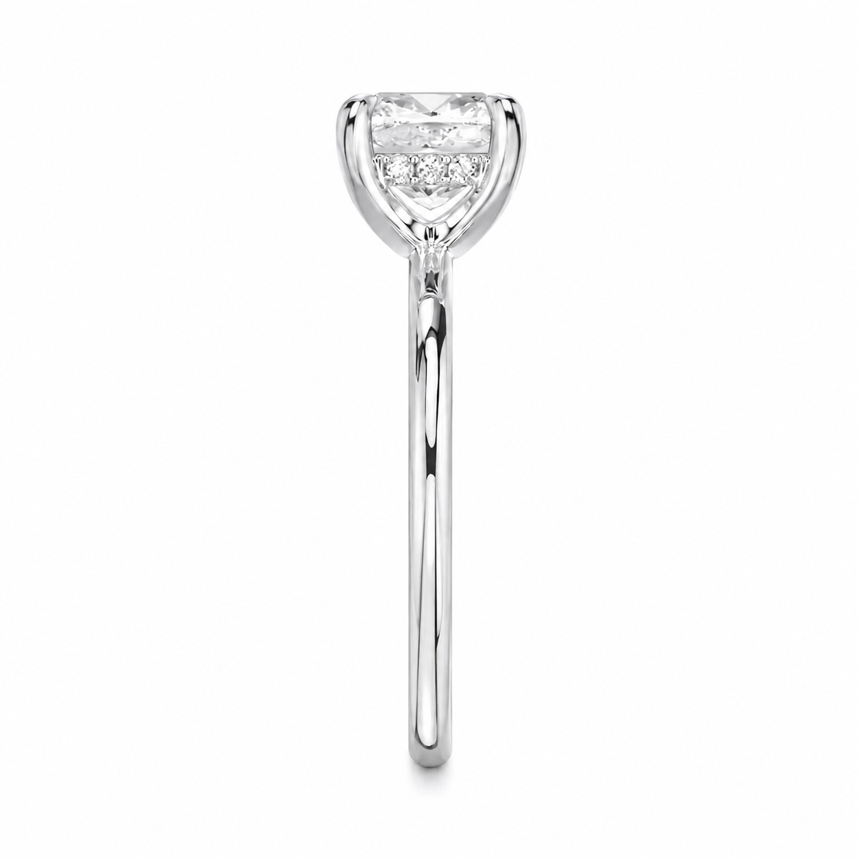 Cushion Cut Hidden Halo Lab Grown Diamond Ring ✧ 1-4 Carat