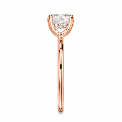 Cushion Cut Hidden Halo Lab Grown Diamond Ring ✧ 1-4 Carat