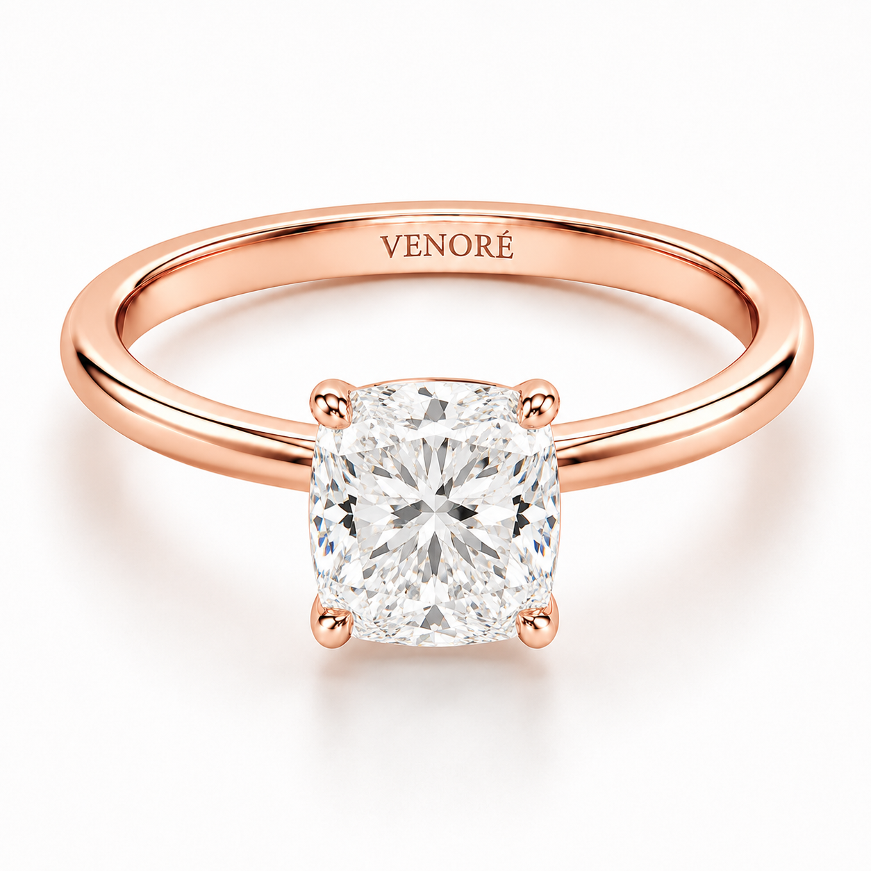 Cushion Cut Hidden Halo Lab Grown Diamond Ring ✧ 1-4 Carat