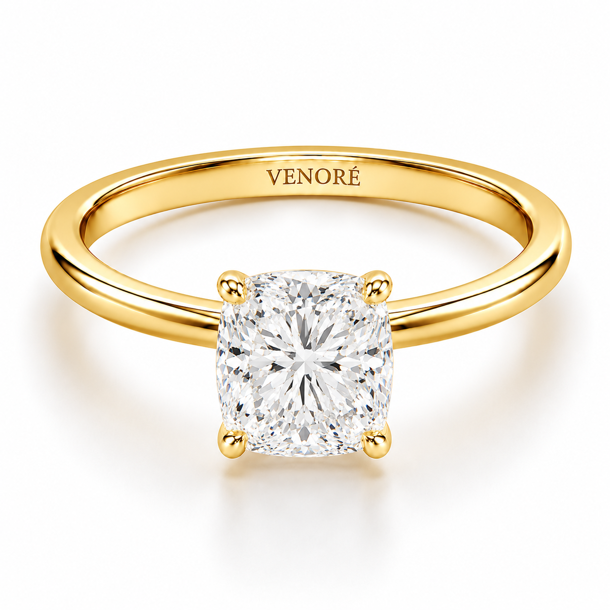 Cushion Cut Hidden Halo Lab Grown Diamond Ring ✧ 1-4 Carat