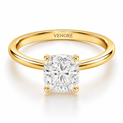 Cushion Cut Hidden Halo Lab Grown Diamond Ring ✧ 1-4 Carat