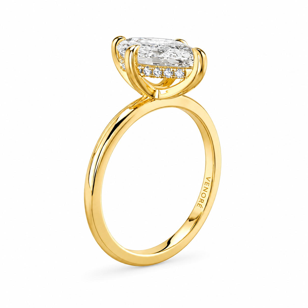 Marquise Cut Hidden Halo Lab Grown Diamond Ring ✧ 1-4 Carat