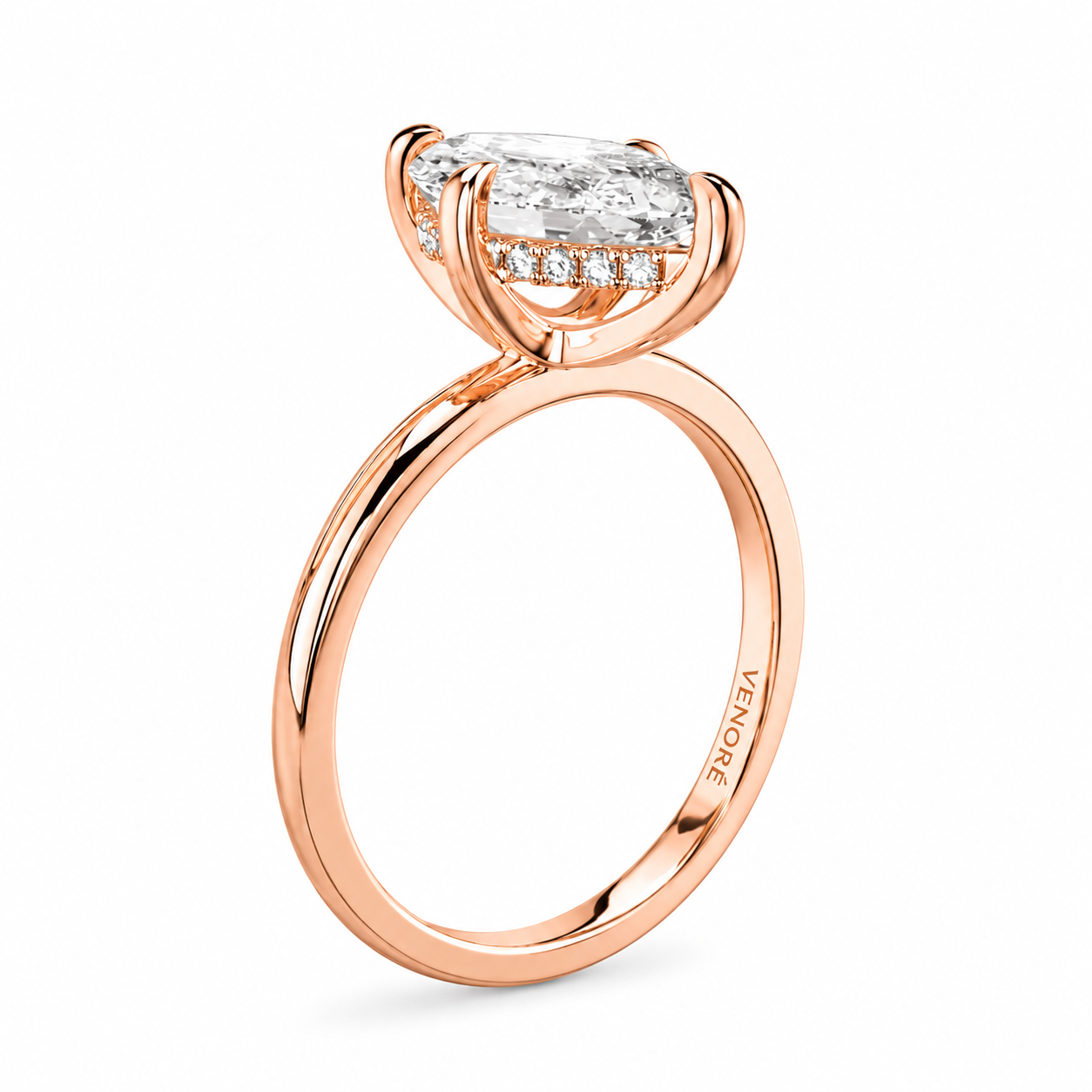Marquise Cut Hidden Halo Lab Grown Diamond Ring ✧ 1-4 Carat