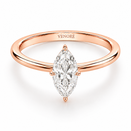 Marquise Cut Hidden Halo Lab Grown Diamond Ring ✧ 1-4 Carat