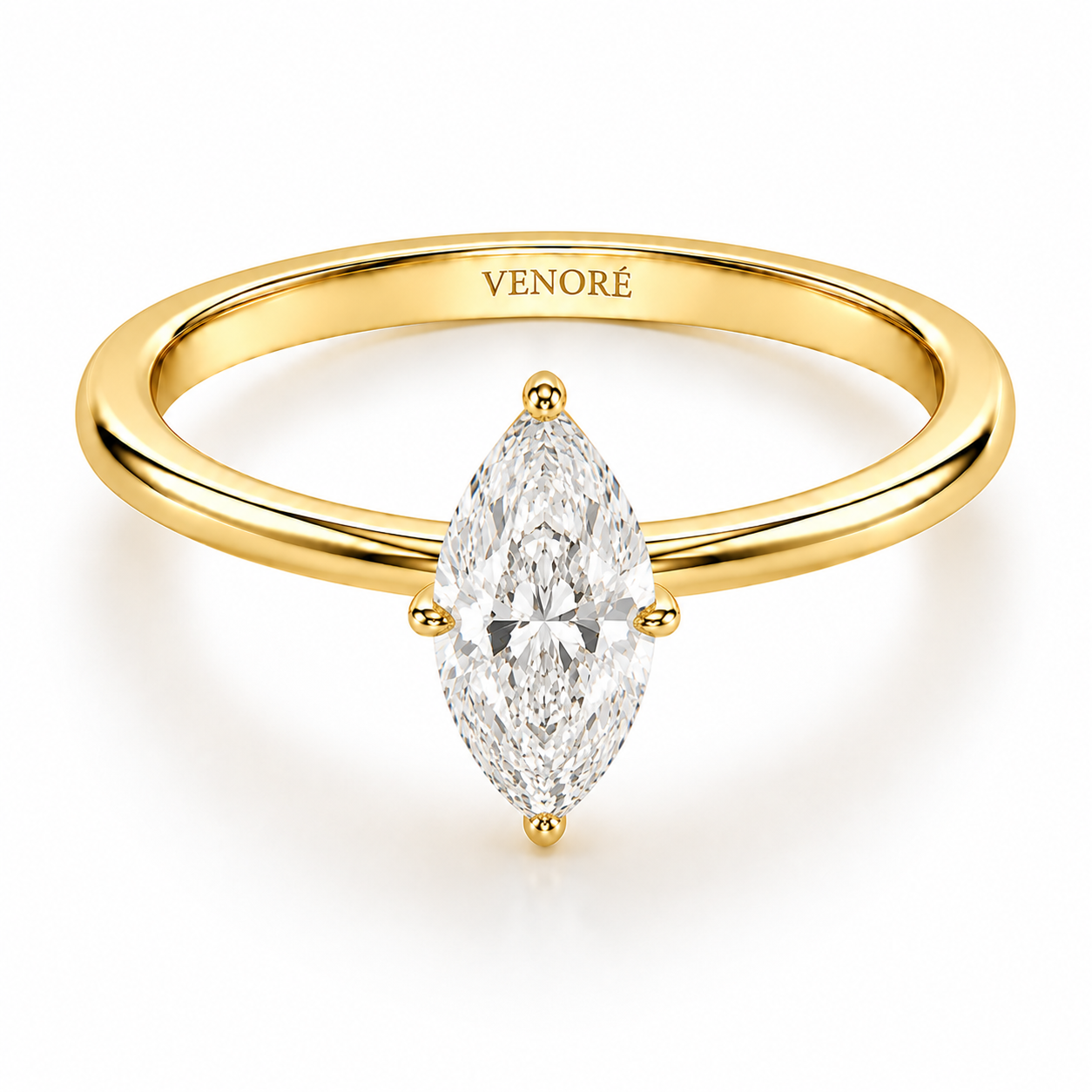 Marquise Cut Hidden Halo Lab Grown Diamond Ring ✧ 1-4 Carat