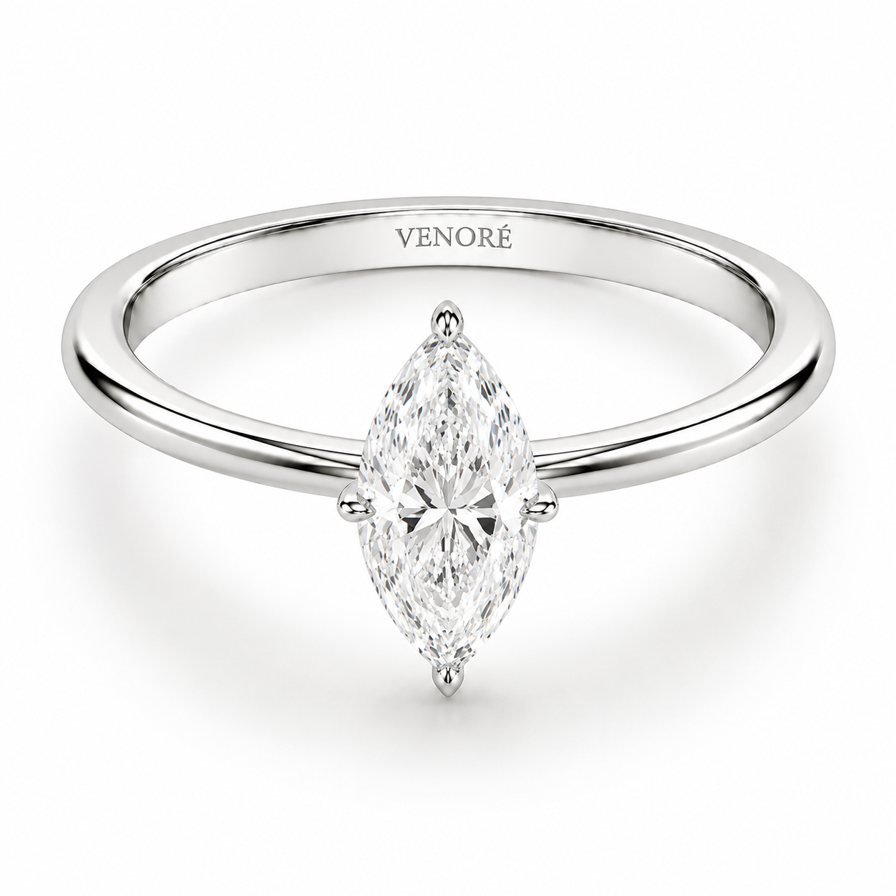 Marquise Cut Hidden Halo Lab Grown Diamond Ring ✧ 1-4 Carat