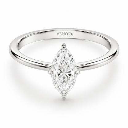Marquise Cut Vield Halo Lab Grown Diamond Ring ✧ 1-4 Carat