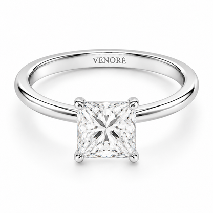 Princess Cut Hidden Halo Lab Grown Diamond Ring ✧ 1-4 Carat