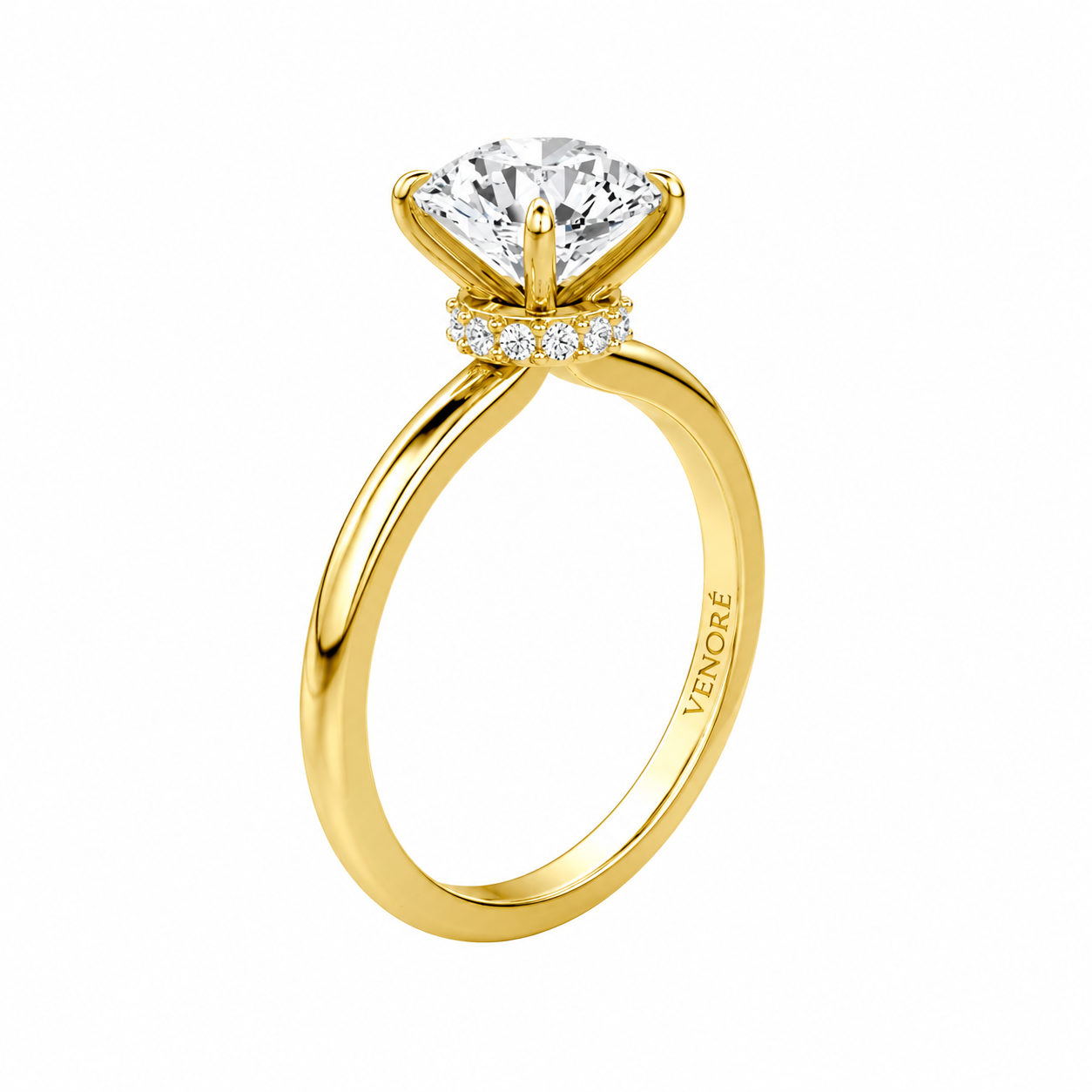 Round Cut Vield Halo Lab Grown Diamond Ring ✧ 1-4 Carat