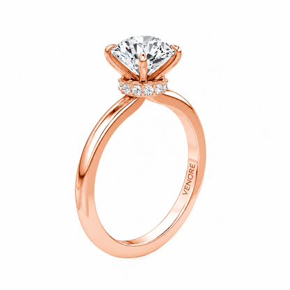 Round Cut Vield Halo Lab Grown Diamond Ring ✧ 1-4 Carat