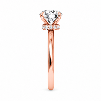 Round Cut Vield Halo Lab Grown Diamond Ring ✧ 1-4 Carat
