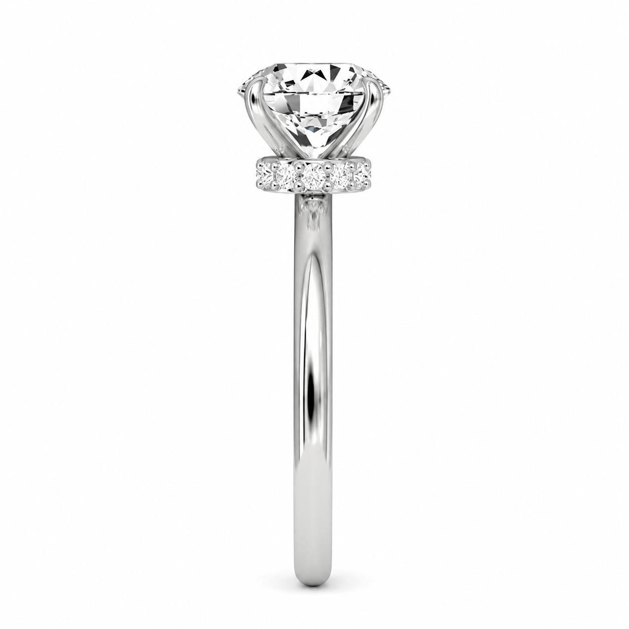 Round Cut Vield Halo Lab Grown Diamond Ring ✧ 1-4 Carat