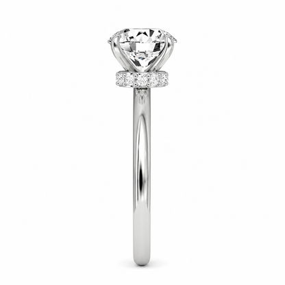 Round Cut Vield Halo Lab Grown Diamond Ring ✧ 1-4 Carat