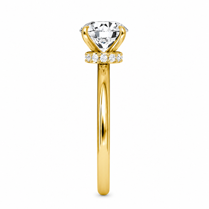 Round Cut Vield Halo Lab Grown Diamond Ring ✧ 1-4 Carat