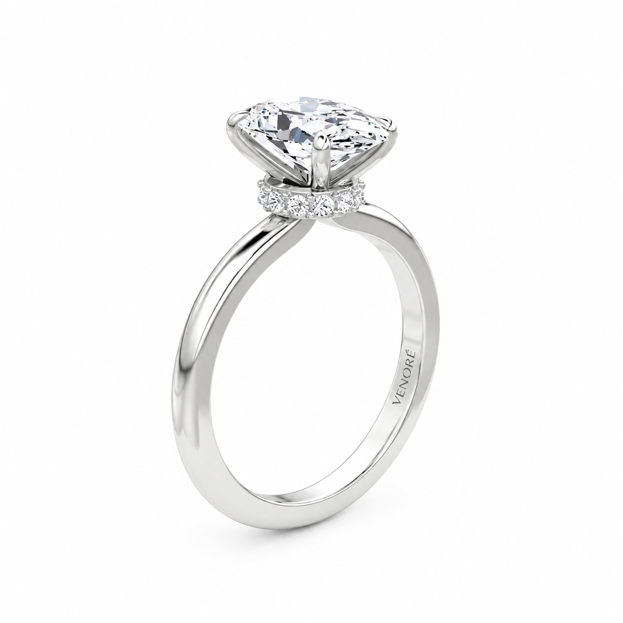 Oval Cut Vield Halo Lab Grown Diamond Ring ✧ 1-4 Carat