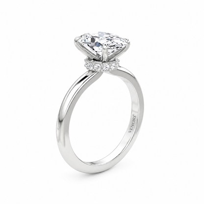 Oval Cut Vield Halo Lab Grown Diamond Ring ✧ 1-4 Carat
