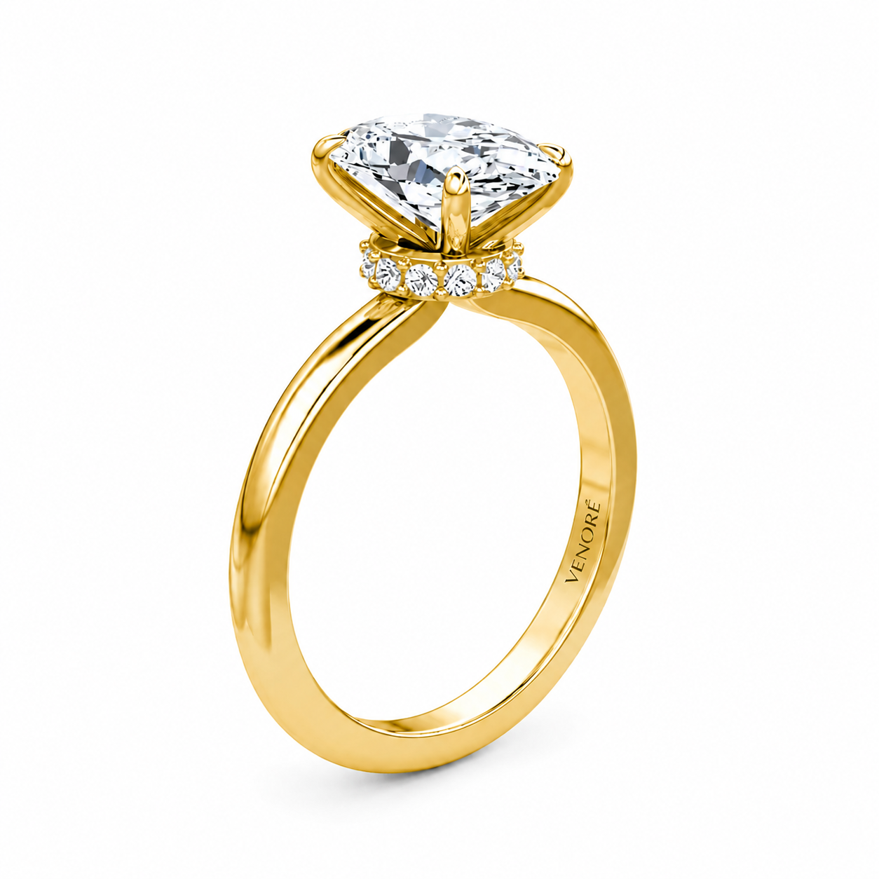 Oval Cut Vield Halo Lab Grown Diamond Ring ✧ 1-4 Carat