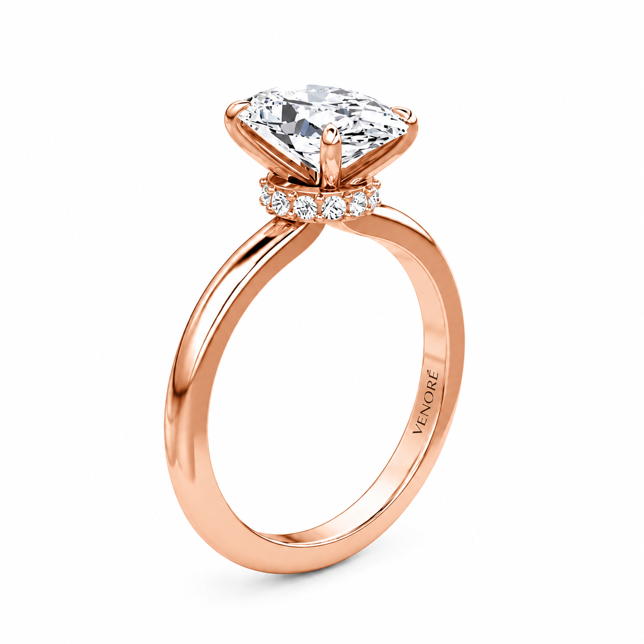 Oval Cut Vield Halo Lab Grown Diamond Ring ✧ 1-4 Carat