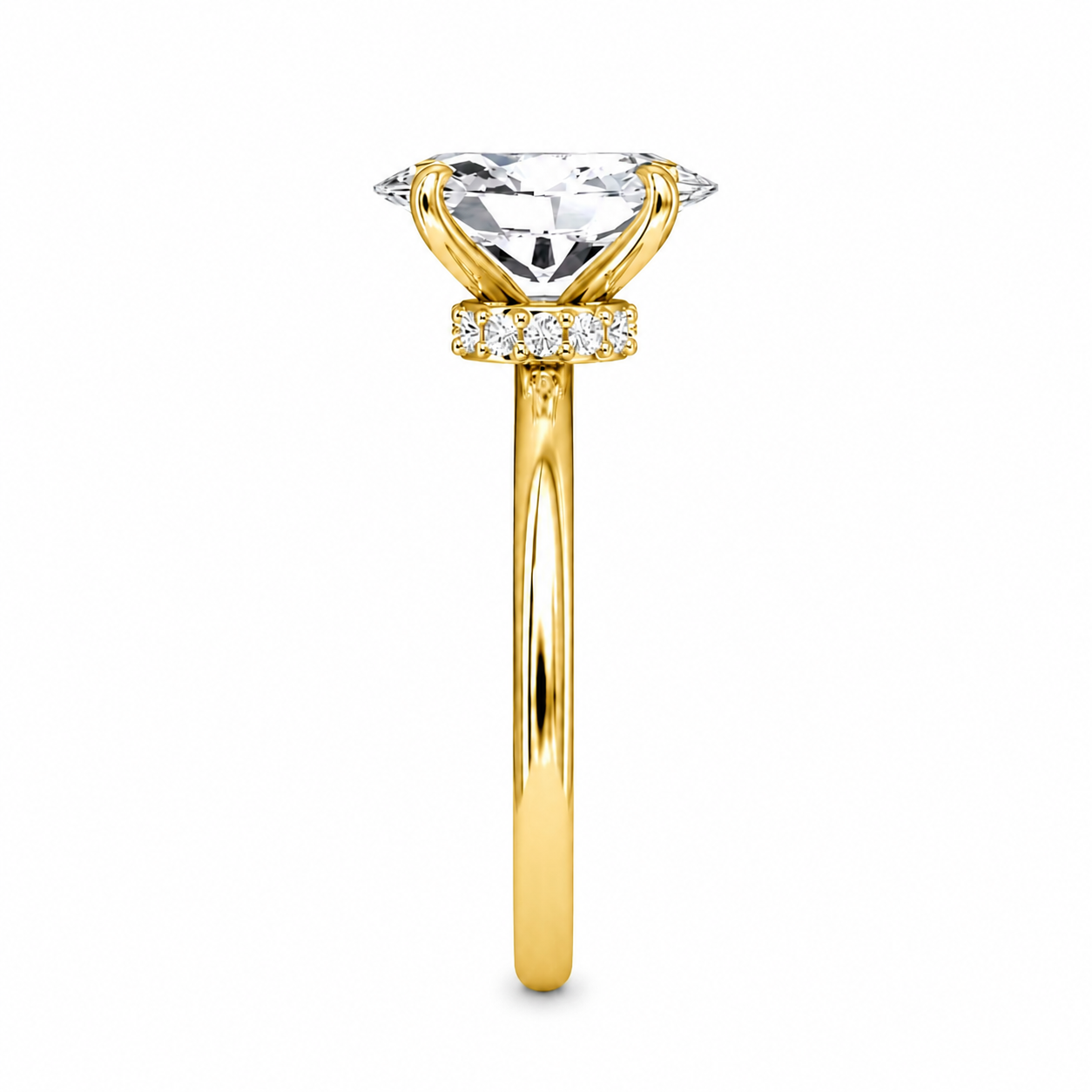 Oval Cut Vield Halo Lab Grown Diamond Ring ✧ 1-4 Carat