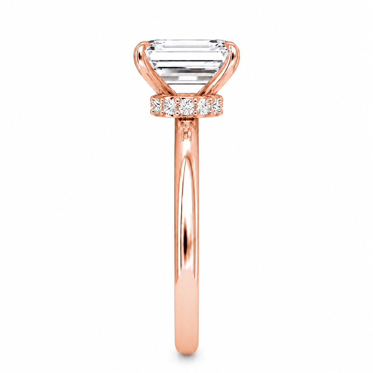 Emerald Cut Vield Halo Lab Grown Diamond Ring ✧ 1-4 Carat