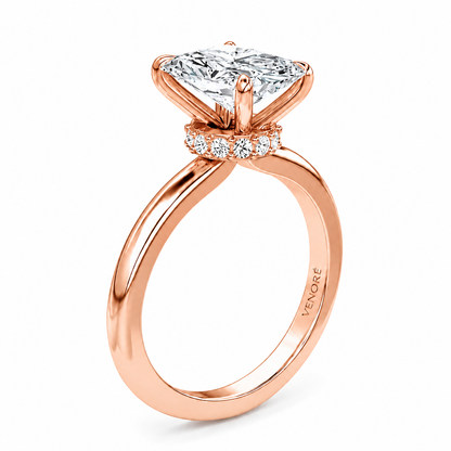 Radiant Cut Vield Halo Lab Grown Diamond Ring ✧ 1-4 Carat