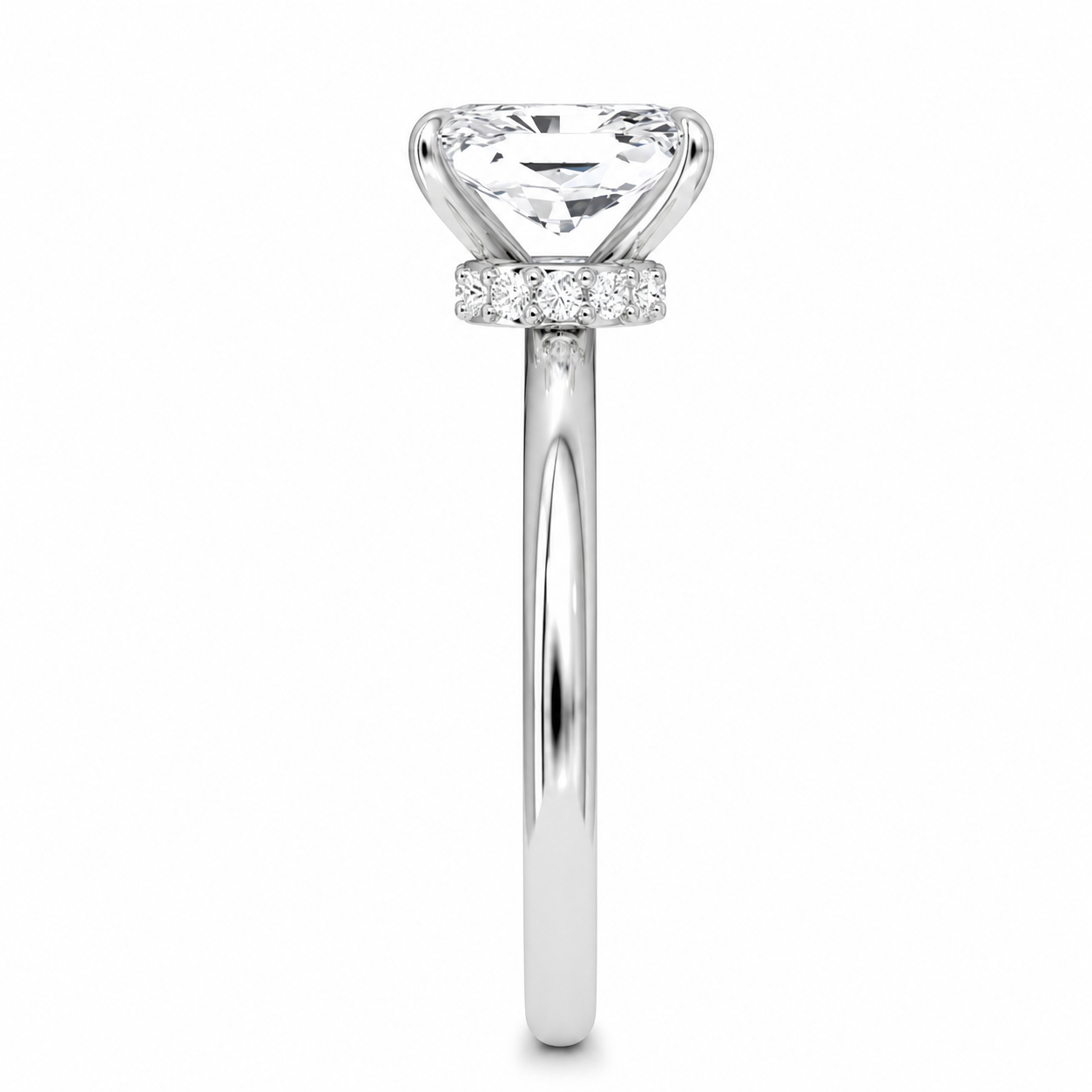 Radiant Cut Vield Halo Lab Grown Diamond Ring ✧ 1-4 Carat