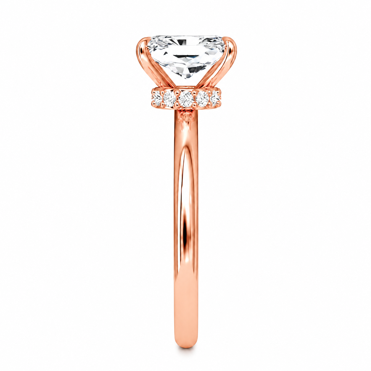 Radiant Cut Vield Halo Lab Grown Diamond Ring ✧ 1-4 Carat