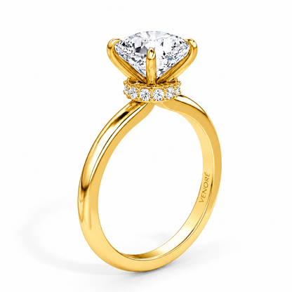 Cushion Cut Vield Halo Lab Grown Diamond Ring ✧ 1-4 Carat