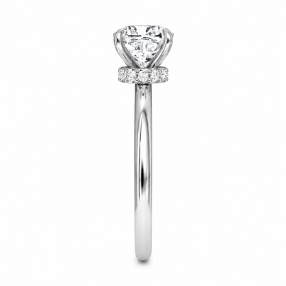 Cushion Cut Vield Halo Lab Grown Diamond Ring ✧ 1-4 Carat