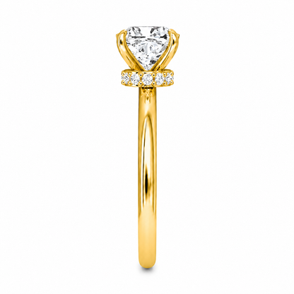 Cushion Cut Vield Halo Lab Grown Diamond Ring ✧ 1-4 Carat