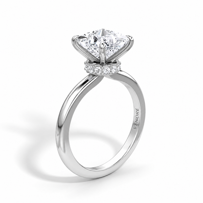 Princess Cut Vield Halo Lab Grown Diamond Ring ✧ 1-4 Carat