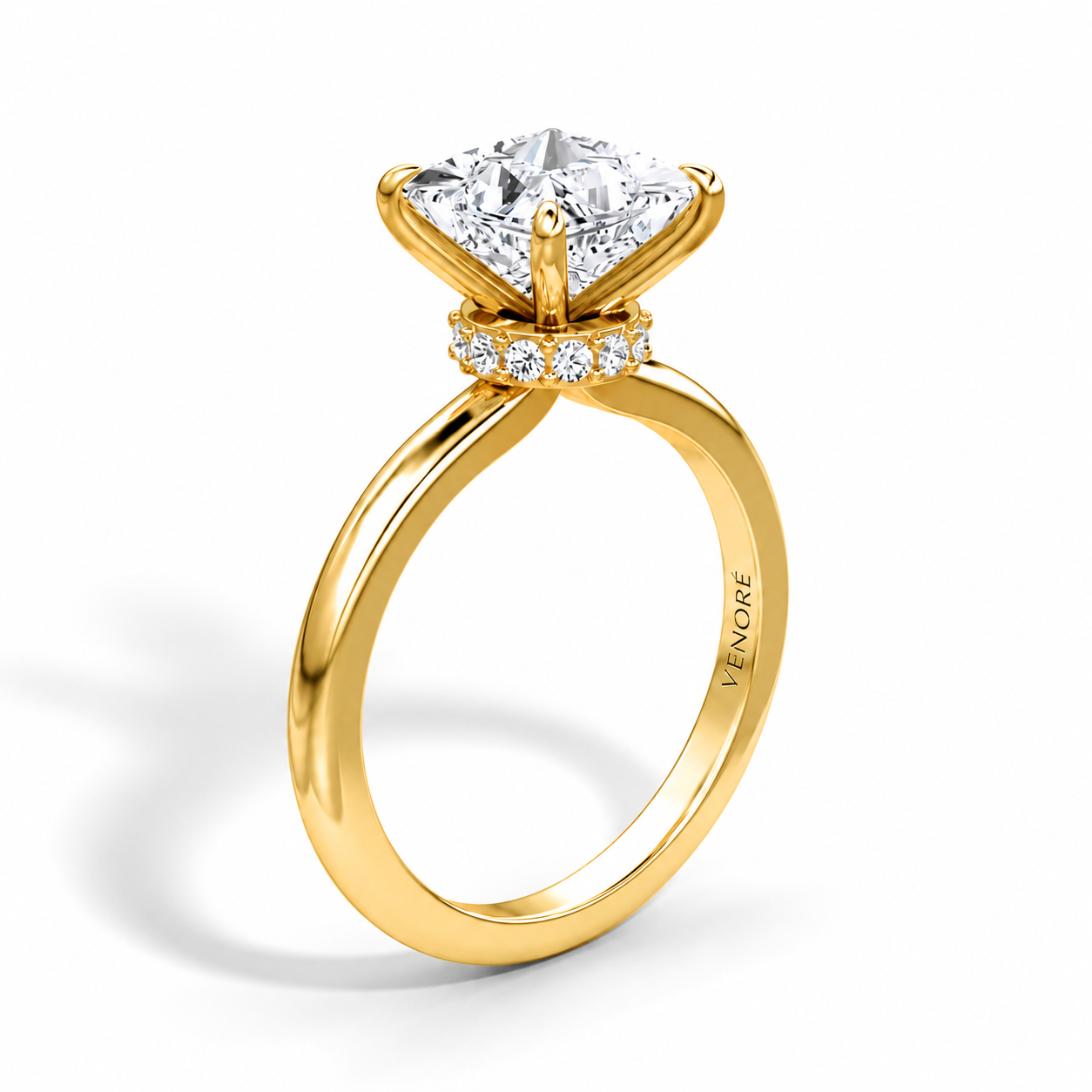 Princess Cut Vield Halo Lab Grown Diamond Ring ✧ 1-4 Carat