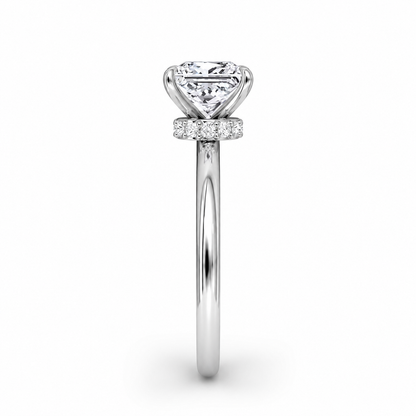 Princess Cut Vield Halo Lab Grown Diamond Ring ✧ 1-4 Carat
