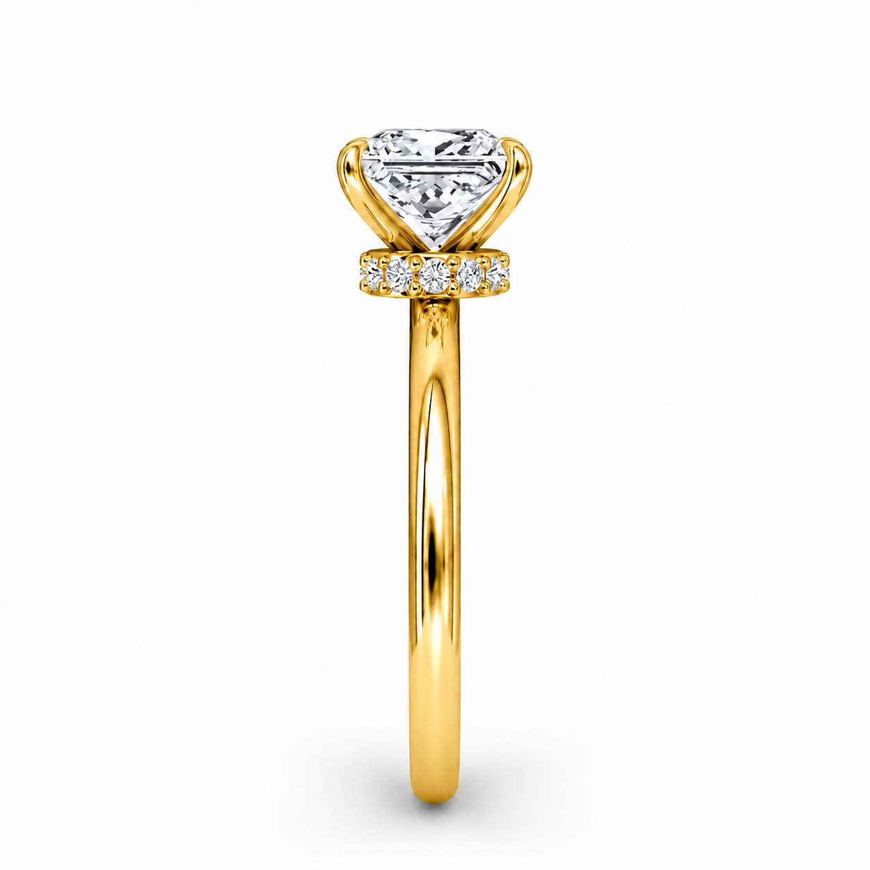Princess Cut Vield Halo Lab Grown Diamond Ring ✧ 1-4 Carat