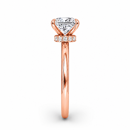 Princess Cut Vield Halo Lab Grown Diamond Ring ✧ 1-4 Carat