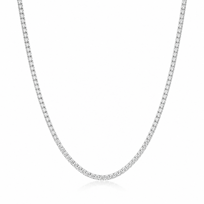 Classic Tennis Necklace Round Cut Lab Grown Diamond ✧ 3-5-7 Carat