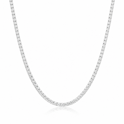 Classic Tennis Necklace Round Cut Lab Grown Diamond ✧ 3-5-7 Carat