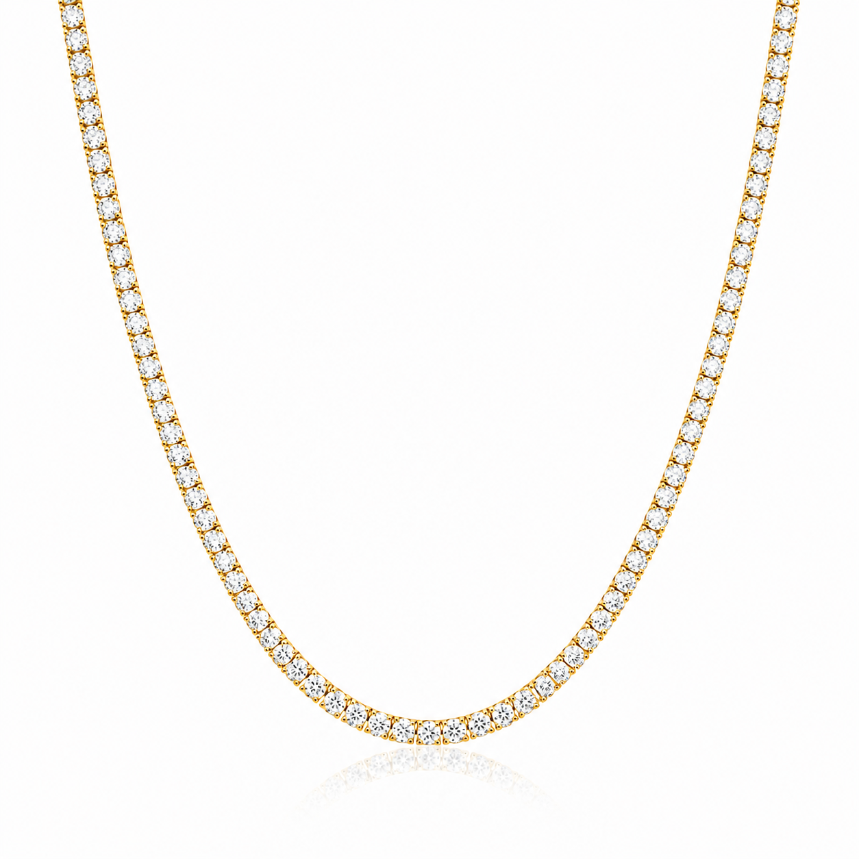 Classic Tennis Necklace Round Cut Lab Grown Diamond ✧ 3-5-7 Carat