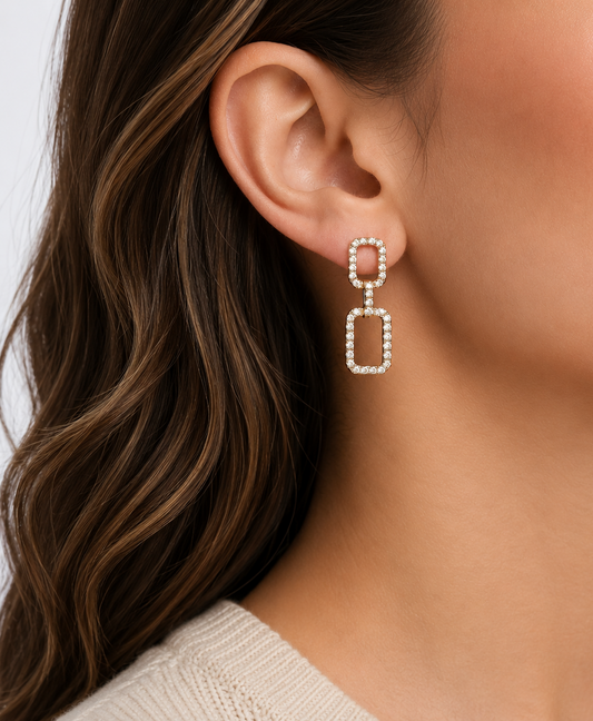 Monaco - Round Cut Lab Grown Diamond Drop Earrings ✧ 2 Carat