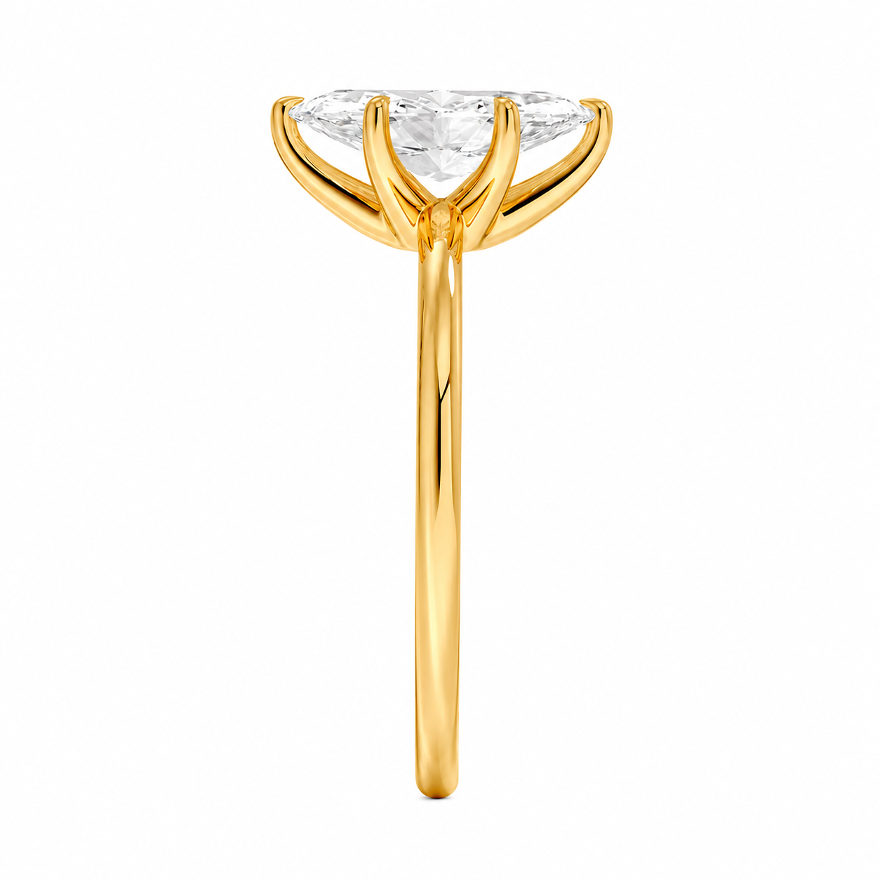 Marquise Cut Solitaire Lab Grown Diamond Ring ✧ 1-4 Carat