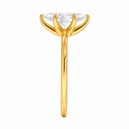 Marquise Cut Solitaire Lab Grown Diamond Ring ✧ 1-4 Carat