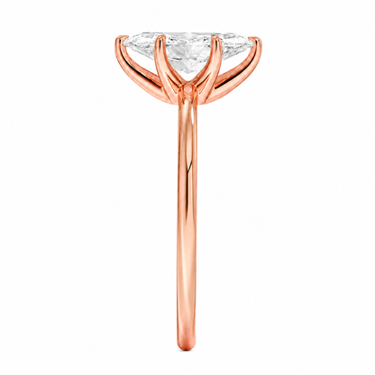 Marquise Cut Solitaire Lab Grown Diamond Ring ✧ 1-4 Carat