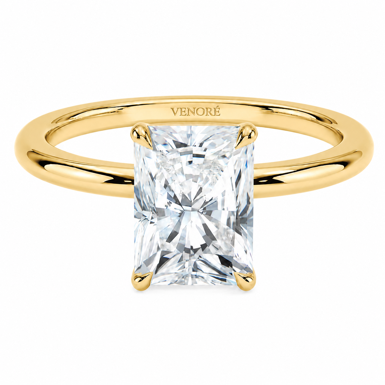 Radiant Cut Solitaire Lab Grown Diamond Ring ✧ 1-4 Carat